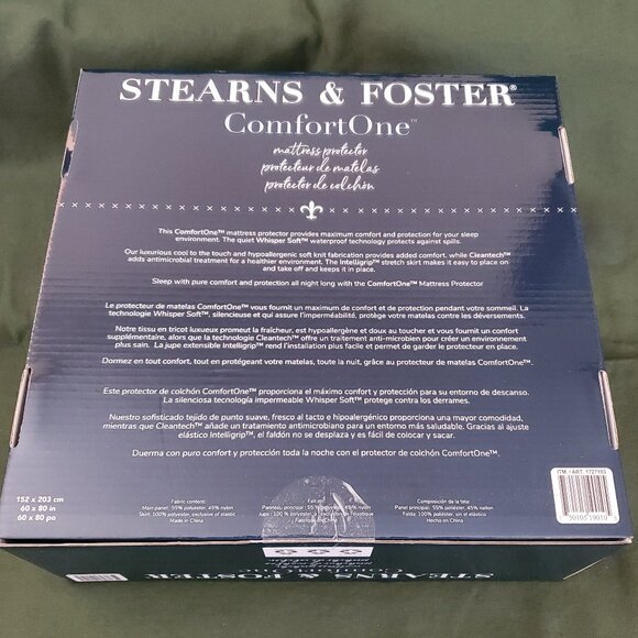Queen Size Stearns and Foster Comfort One Mattress Protector - Brand New in Box - Picture 3 of 5